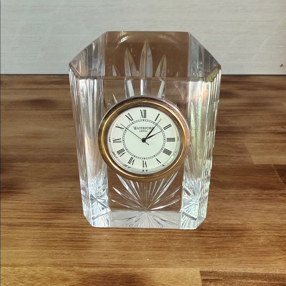 Waterford Other - Waterford Crystal Clock with Gold Trim